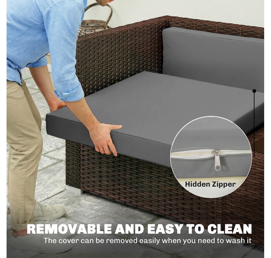 Image 930639_ALTMORE14.jpg, Product 930-639 / Price $164.99 - $169.99, Outsunny Patio Furniture Cushions, Loveseat Cushion with Removable Covers from Outsunny on TSC.ca's Home & Garden department