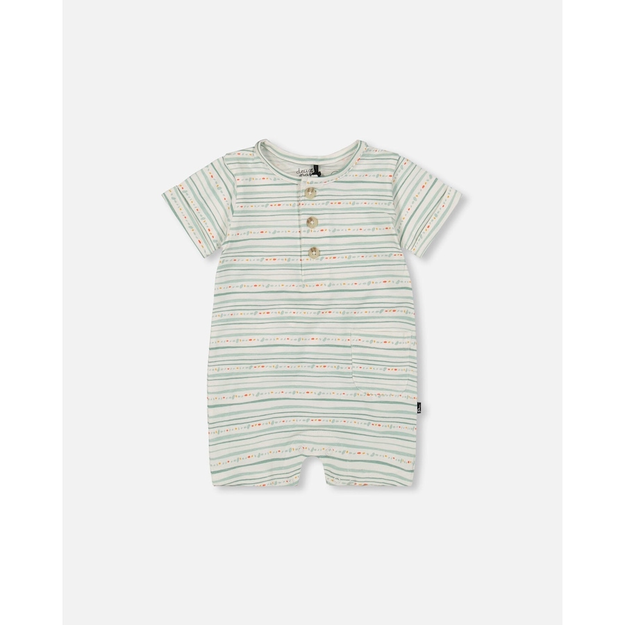 Image 930945_ST01.jpg, Product 930-945 / Price $19.50, Printed Organic Cotton Romper from Deux par Deux on TSC.ca's Fashion department