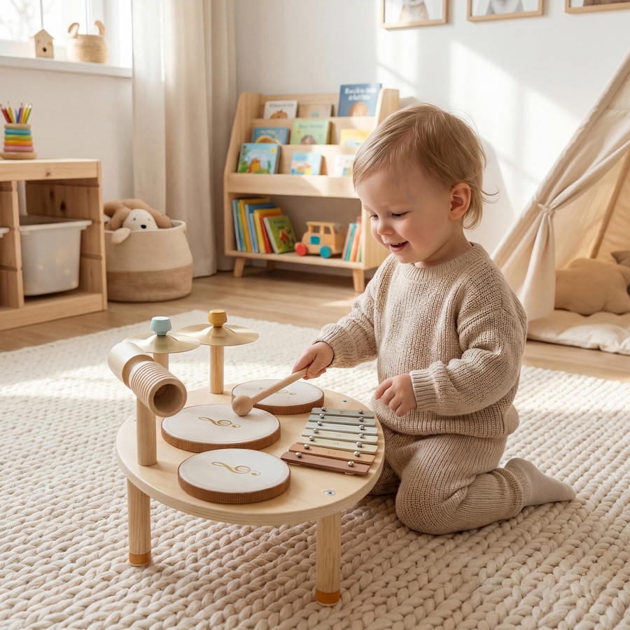 Image 930962_ALTMORE1.jpg, Product 930-962 / Price $36.99, Qaba Toddler Drum Set, 4-in-1 Musical Instruments with Drums and Xylophone from Qaba on TSC.ca's Toys & Hobbies department