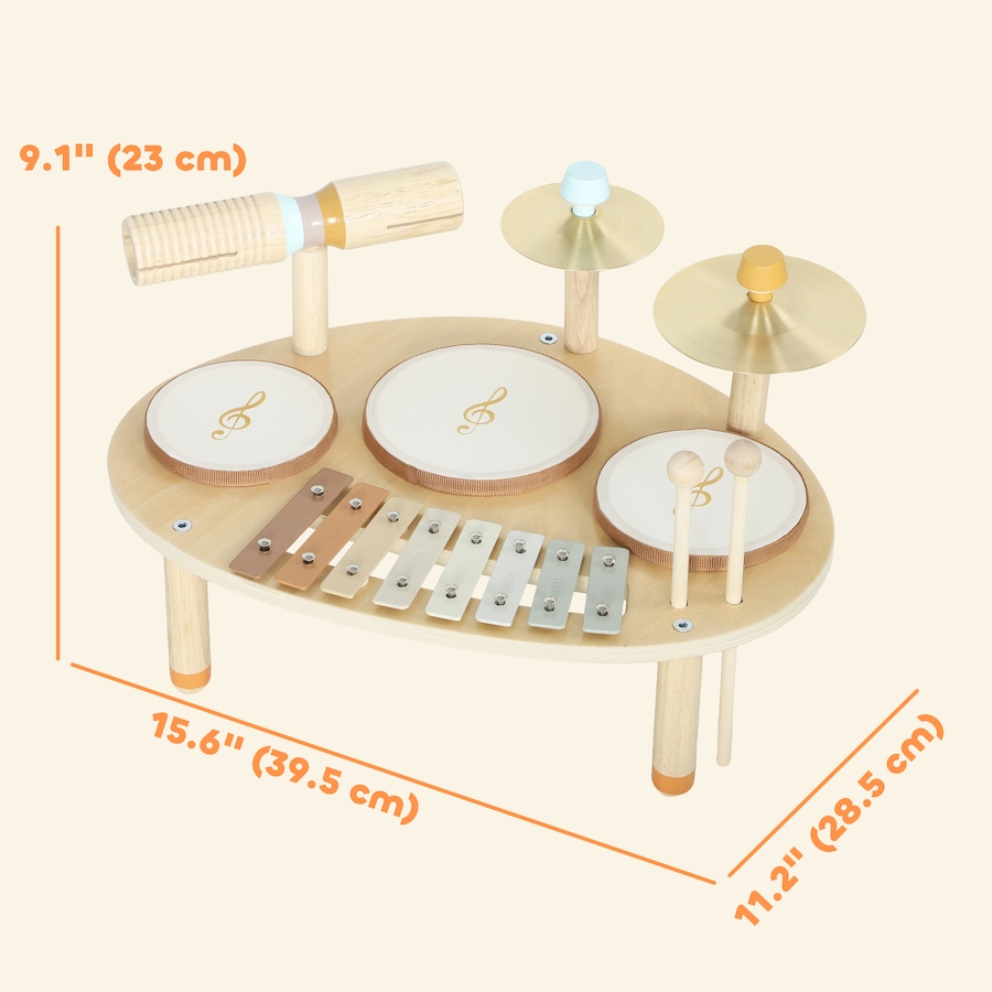 Image 930962_ALTMORE2.jpg, Product 930-962 / Price $36.99, Qaba Toddler Drum Set, 4-in-1 Musical Instruments with Drums and Xylophone from Qaba on TSC.ca's Toys & Hobbies department