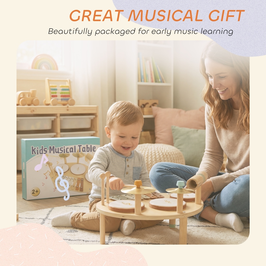 Image 930962_ALTMORE7.jpg, Product 930-962 / Price $36.99, Qaba Toddler Drum Set, 4-in-1 Musical Instruments with Drums and Xylophone from Qaba on TSC.ca's Toys & Hobbies department