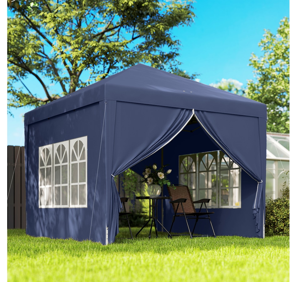 Image 930967_ALTMORE1.jpg, Product 930-967 / Price $139.99, Outsunny 10'x10' Outdoor Pop Up Party Tent with Carrying Bag Blue from Outsunny on TSC.ca's Home & Garden department