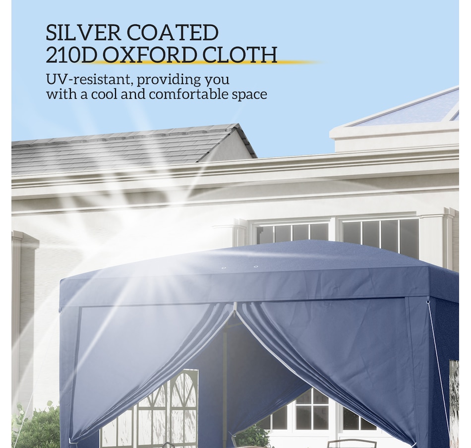Image 930967_ALTMORE4.jpg, Product 930-967 / Price $139.99, Outsunny 10'x10' Outdoor Pop Up Party Tent with Carrying Bag Blue from Outsunny on TSC.ca's Home & Garden department
