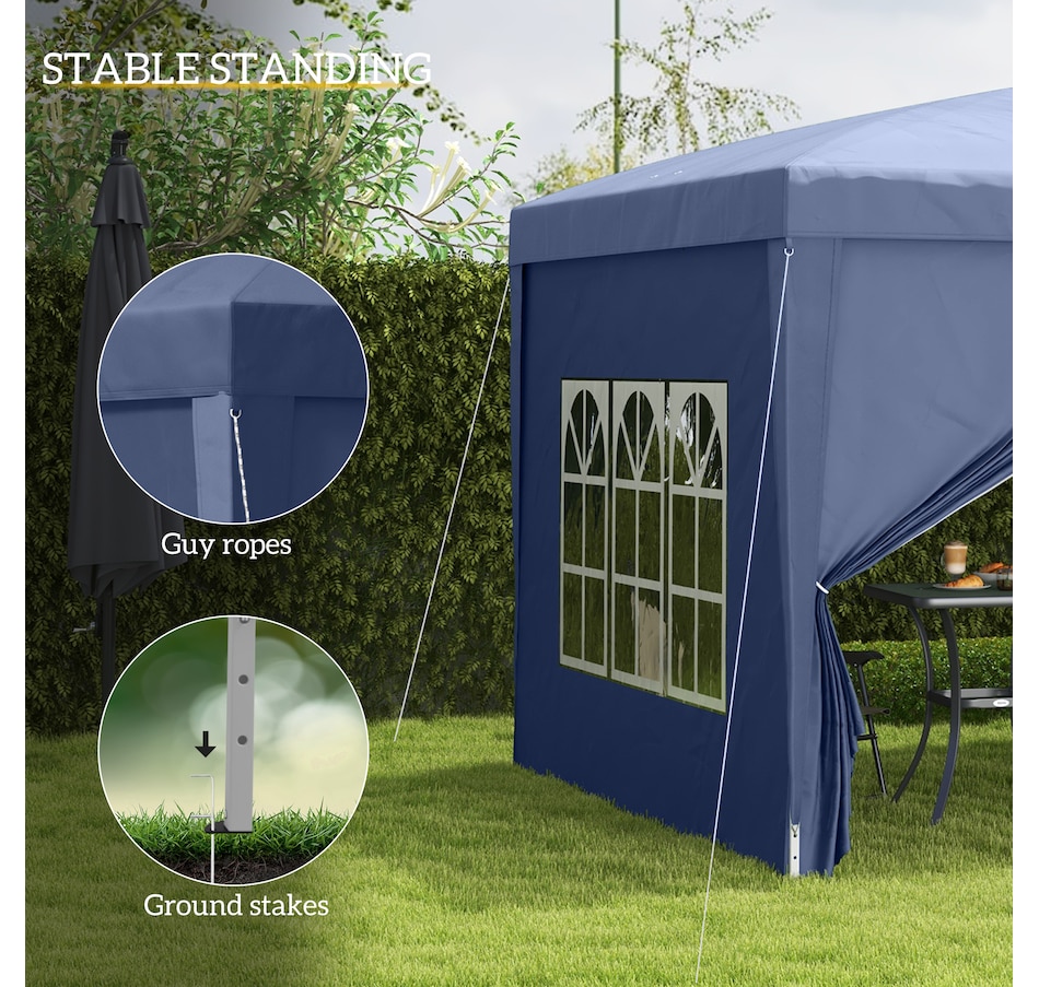 Image 930967_ALTMORE5.jpg, Product 930-967 / Price $139.99, Outsunny 10'x10' Outdoor Pop Up Party Tent with Carrying Bag Blue from Outsunny on TSC.ca's Home & Garden department