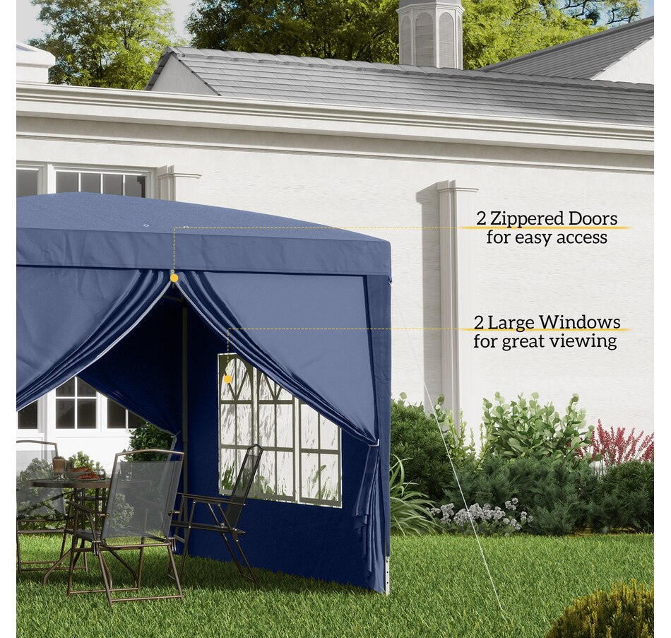 Image 930967_ALTMORE6.jpg, Product 930-967 / Price $139.99, Outsunny 10'x10' Outdoor Pop Up Party Tent with Carrying Bag Blue from Outsunny on TSC.ca's Home & Garden department