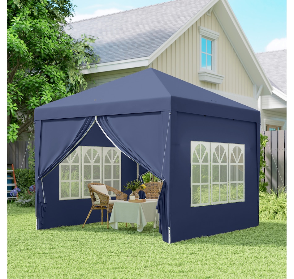 Image 930967_ALTMORE7.jpg, Product 930-967 / Price $139.99, Outsunny 10'x10' Outdoor Pop Up Party Tent with Carrying Bag Blue from Outsunny on TSC.ca's Home & Garden department