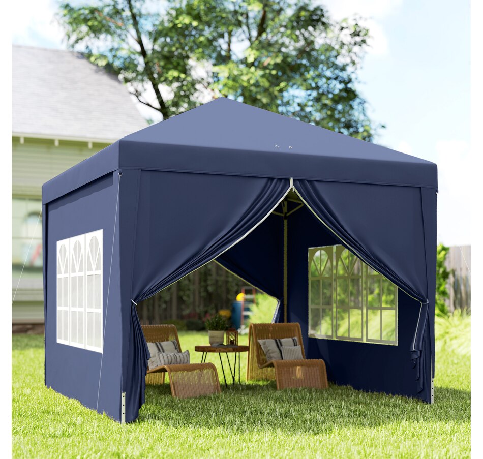 Image 930967_ALTMORE8.jpg, Product 930-967 / Price $139.99, Outsunny 10'x10' Outdoor Pop Up Party Tent with Carrying Bag Blue from Outsunny on TSC.ca's Home & Garden department