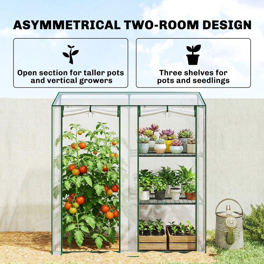 Image 930968_ALTMORE3.jpg, Product 930-968 / Price $62.99, Outsunny Mini Greenhouse, Portable Greenhouse with 3 Shelves, Clear from Outsunny on TSC.ca's Home & Garden department