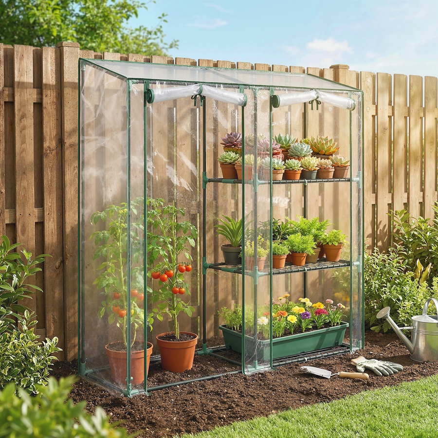 Image 930968_ALTMORE8.jpg, Product 930-968 / Price $62.99, Outsunny Mini Greenhouse, Portable Greenhouse with 3 Shelves, Clear from Outsunny on TSC.ca's Home & Garden department