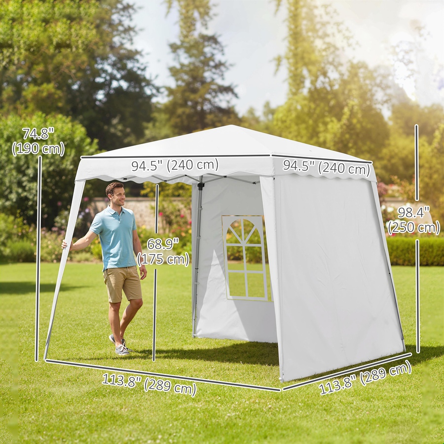 Image 930970_ALTMORE2.jpg, Product 930-970 / Price $109.99, Outsunny 8' x 8' Pop Up Canopy Tent with Carry Bag and Slant Legs, UV50+ from Outsunny on TSC.ca's Home & Garden department