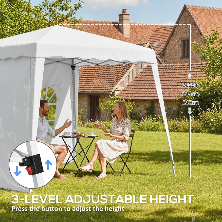 Image 930970_ALTMORE5.jpg, Product 930-970 / Price $109.99, Outsunny 8' x 8' Pop Up Canopy Tent with Carry Bag and Slant Legs, UV50+ from Outsunny on TSC.ca's Home & Garden department