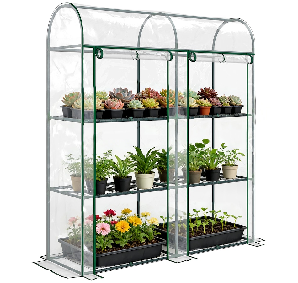 Image 930974.jpg, Product 930-974 / Price $74.99, Outsunny 3 Tier Mini Greenhouse, Portable Greenhouse, Clear from Outsunny on TSC.ca's Home & Garden department
