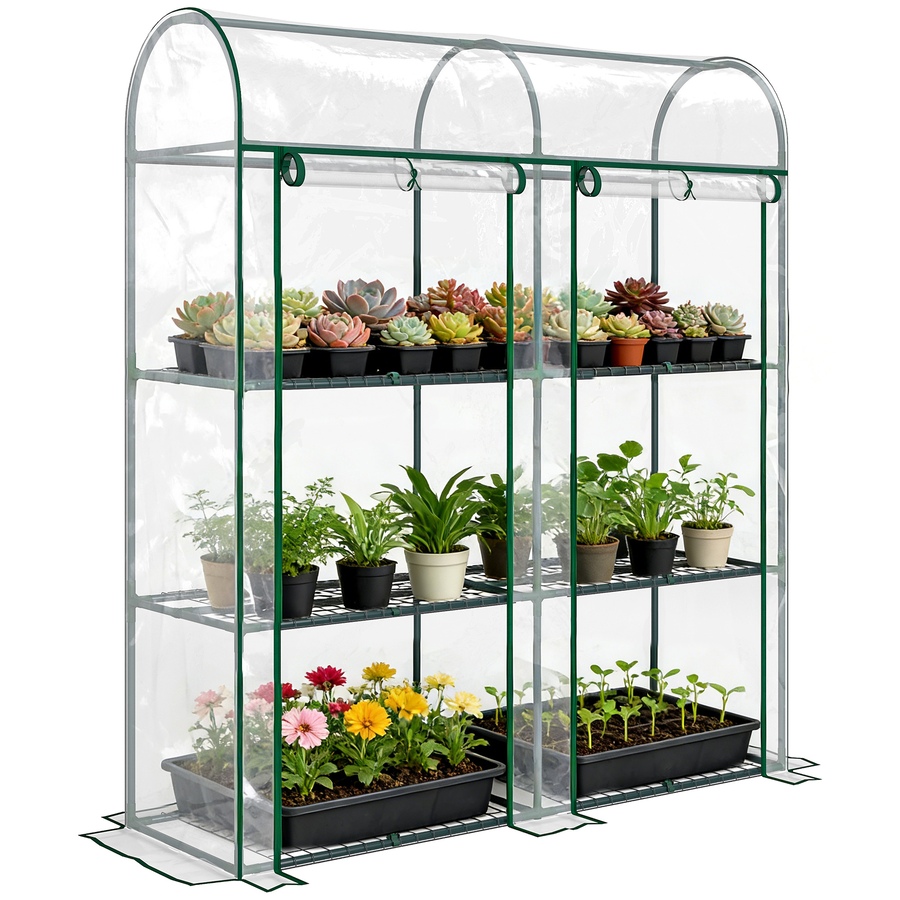 Image 930974.jpg, Product 930-974 / Price $74.99, Outsunny 3 Tier Mini Greenhouse, Portable Greenhouse, Clear from Outsunny on TSC.ca's Home & Garden department