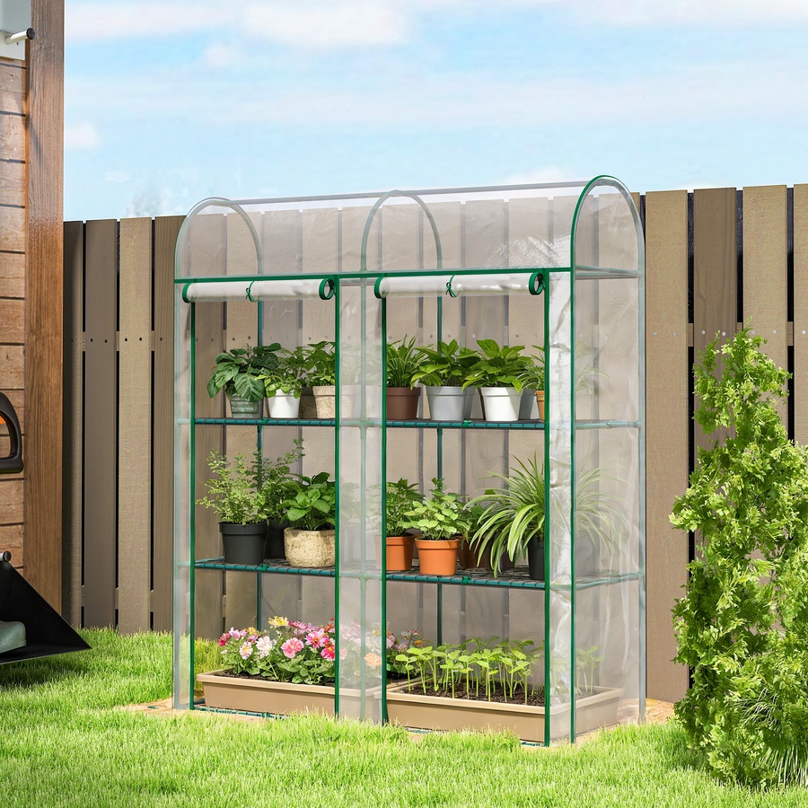 Image 930974_ALTMORE1.jpg, Product 930-974 / Price $74.99, Outsunny 3 Tier Mini Greenhouse, Portable Greenhouse, Clear from Outsunny on TSC.ca's Home & Garden department
