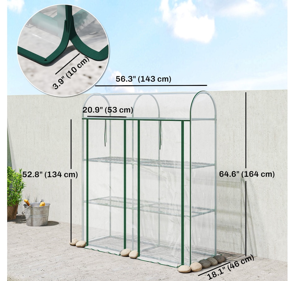 Image 930974_ALTMORE2.jpg, Product 930-974 / Price $74.99, Outsunny 3 Tier Mini Greenhouse, Portable Greenhouse, Clear from Outsunny on TSC.ca's Home & Garden department