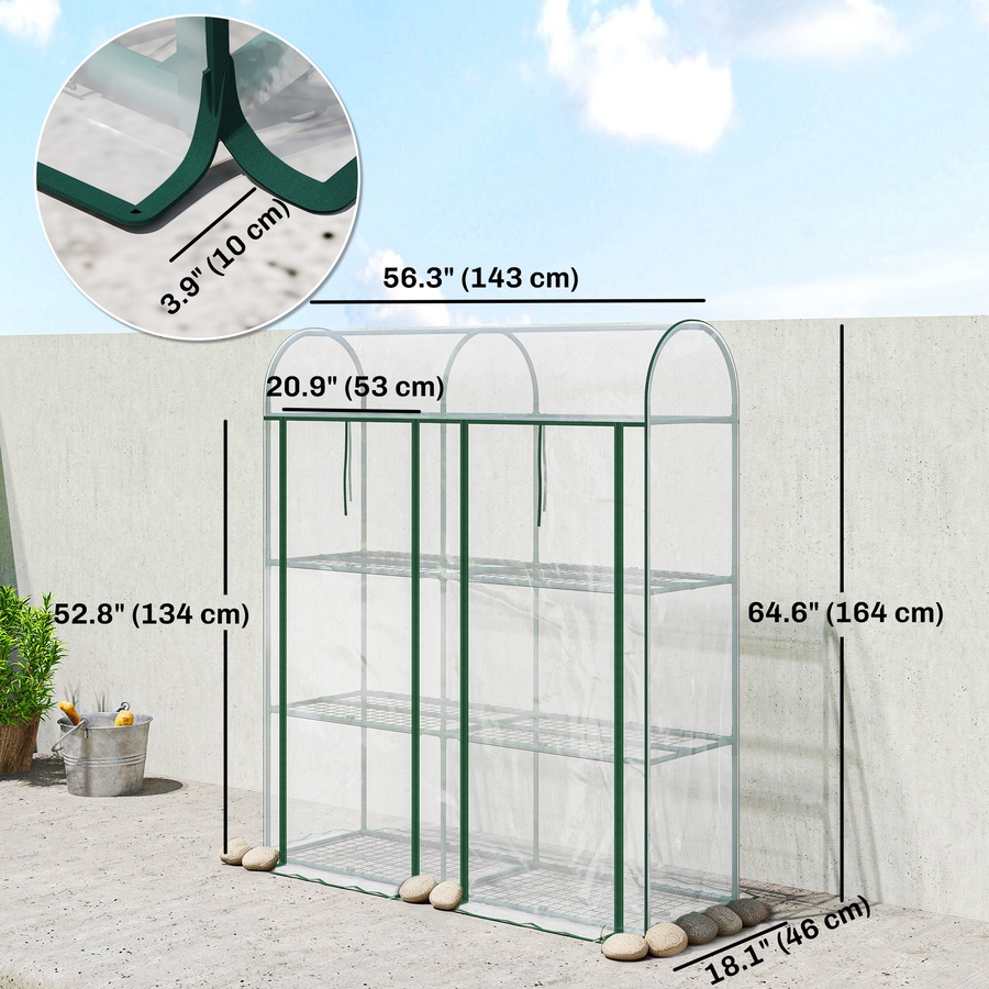 Image 930974_ALTMORE2.jpg, Product 930-974 / Price $74.99, Outsunny 3 Tier Mini Greenhouse, Portable Greenhouse, Clear from Outsunny on TSC.ca's Home & Garden department