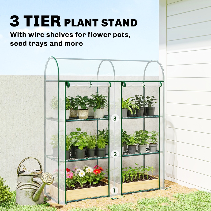 Image 930974_ALTMORE3.jpg, Product 930-974 / Price $74.99, Outsunny 3 Tier Mini Greenhouse, Portable Greenhouse, Clear from Outsunny on TSC.ca's Home & Garden department