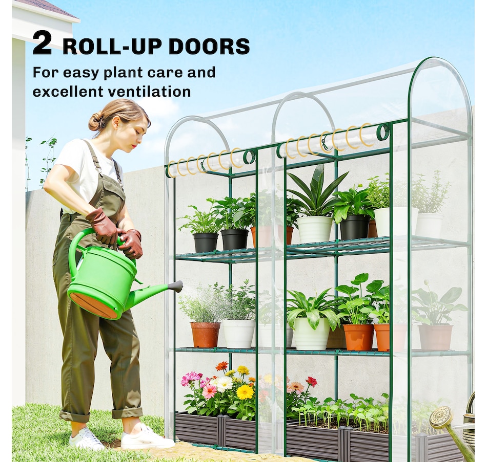 Image 930974_ALTMORE4.jpg, Product 930-974 / Price $74.99, Outsunny 3 Tier Mini Greenhouse, Portable Greenhouse, Clear from Outsunny on TSC.ca's Home & Garden department