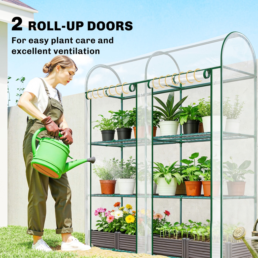 Image 930974_ALTMORE4.jpg, Product 930-974 / Price $74.99, Outsunny 3 Tier Mini Greenhouse, Portable Greenhouse, Clear from Outsunny on TSC.ca's Home & Garden department