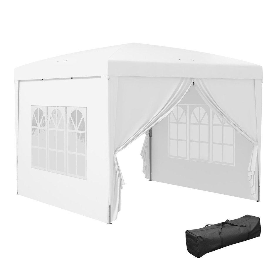 Image 930976.jpg, Product 930-976 / Price $149.99, Outsunny 10'x10' Outdoor Pop Up Party Tent with Carrying Bag White from Outsunny on TSC.ca's Home & Garden department
