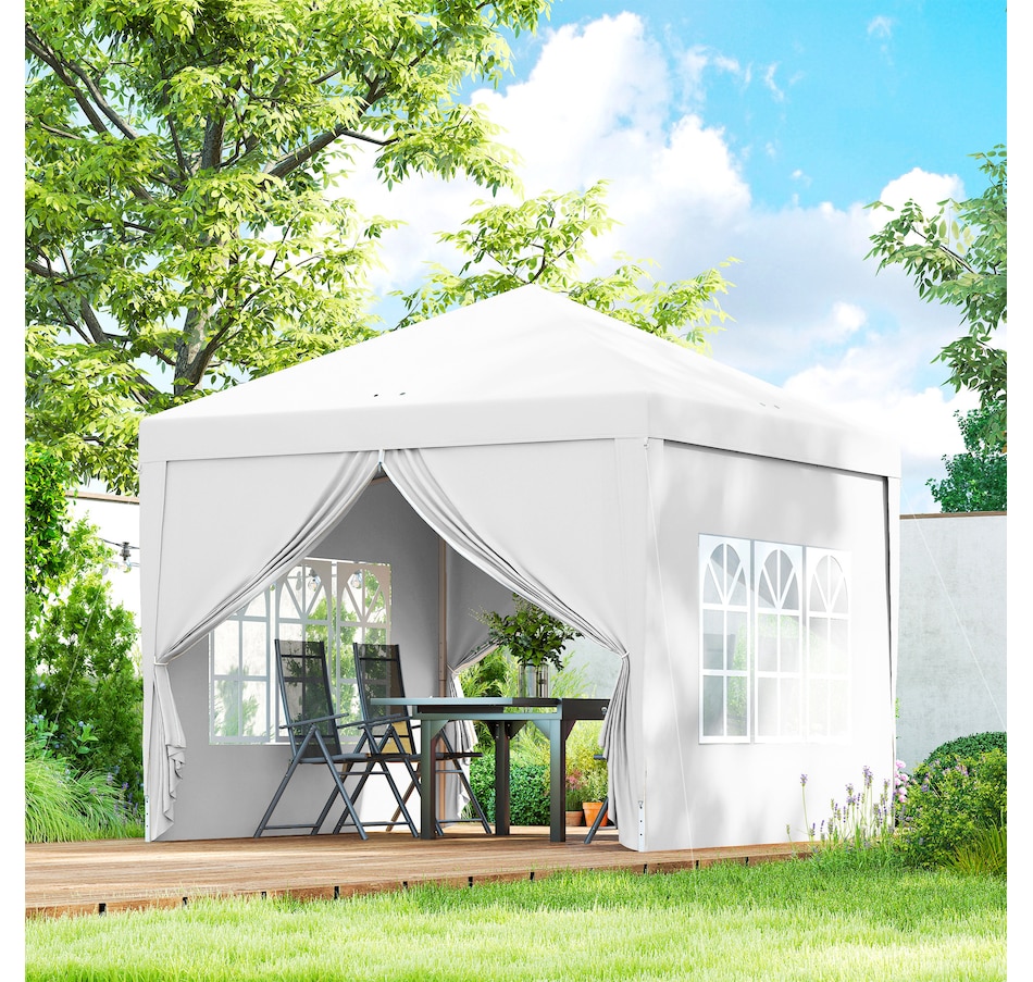 Image 930976_ALTMORE1.jpg, Product 930-976 / Price $149.99, Outsunny 10'x10' Outdoor Pop Up Party Tent with Carrying Bag White from Outsunny on TSC.ca's Home & Garden department