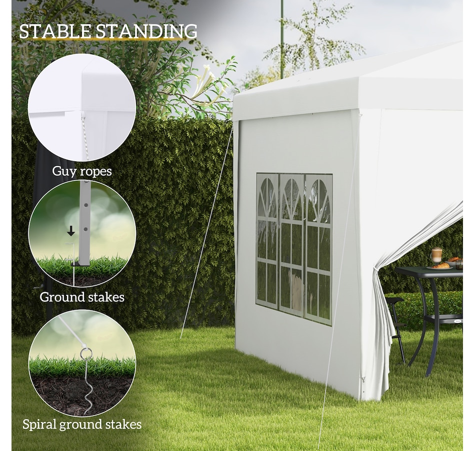Image 930976_ALTMORE5.jpg, Product 930-976 / Price $149.99, Outsunny 10'x10' Outdoor Pop Up Party Tent with Carrying Bag White from Outsunny on TSC.ca's Home & Garden department