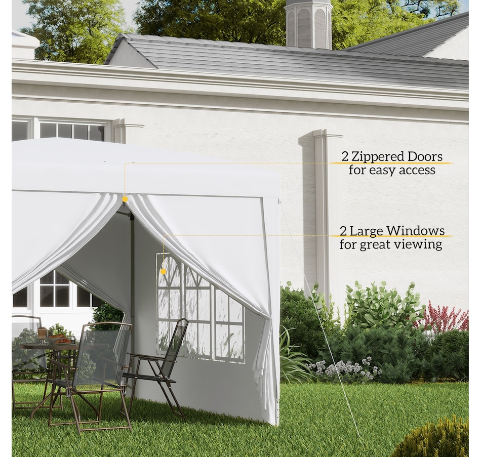Image 930976_ALTMORE6.jpg, Product 930-976 / Price $149.99, Outsunny 10'x10' Outdoor Pop Up Party Tent with Carrying Bag White from Outsunny on TSC.ca's Home & Garden department