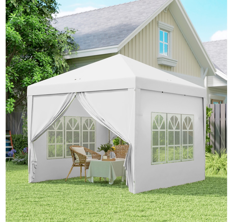 Image 930976_ALTMORE7.jpg, Product 930-976 / Price $149.99, Outsunny 10'x10' Outdoor Pop Up Party Tent with Carrying Bag White from Outsunny on TSC.ca's Home & Garden department