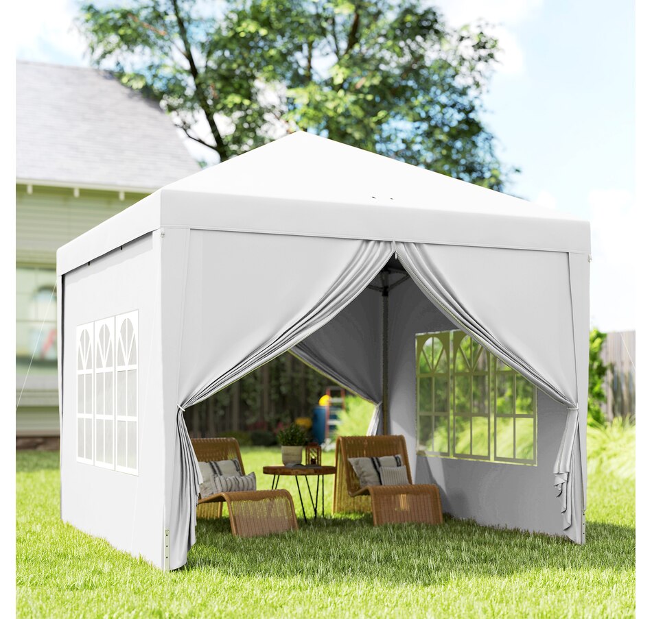 Image 930976_ALTMORE8.jpg, Product 930-976 / Price $149.99, Outsunny 10'x10' Outdoor Pop Up Party Tent with Carrying Bag White from Outsunny on TSC.ca's Home & Garden department