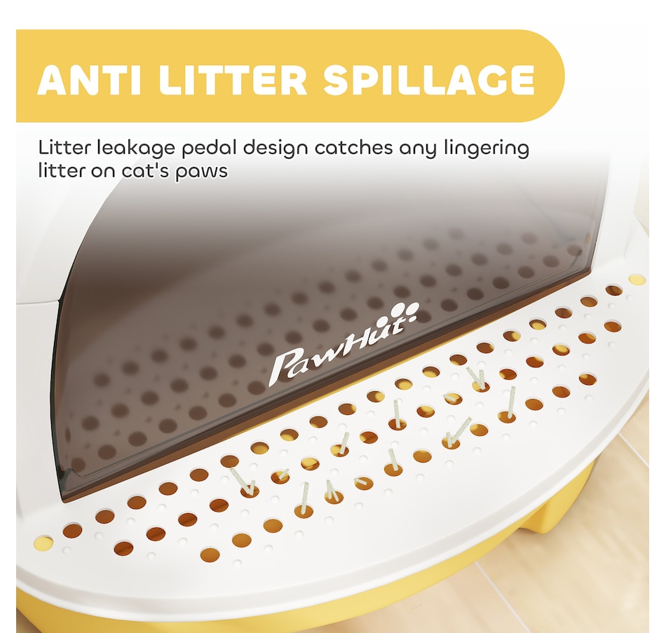 Image 930985_ALTMORE5.jpg, Product 930-985 / Price $50.99, PawHut Cat Litter Box, Enclosed Kitty Litter Box with Lid, Scoop, Yellow from PawHut on TSC.ca's Home & Garden department