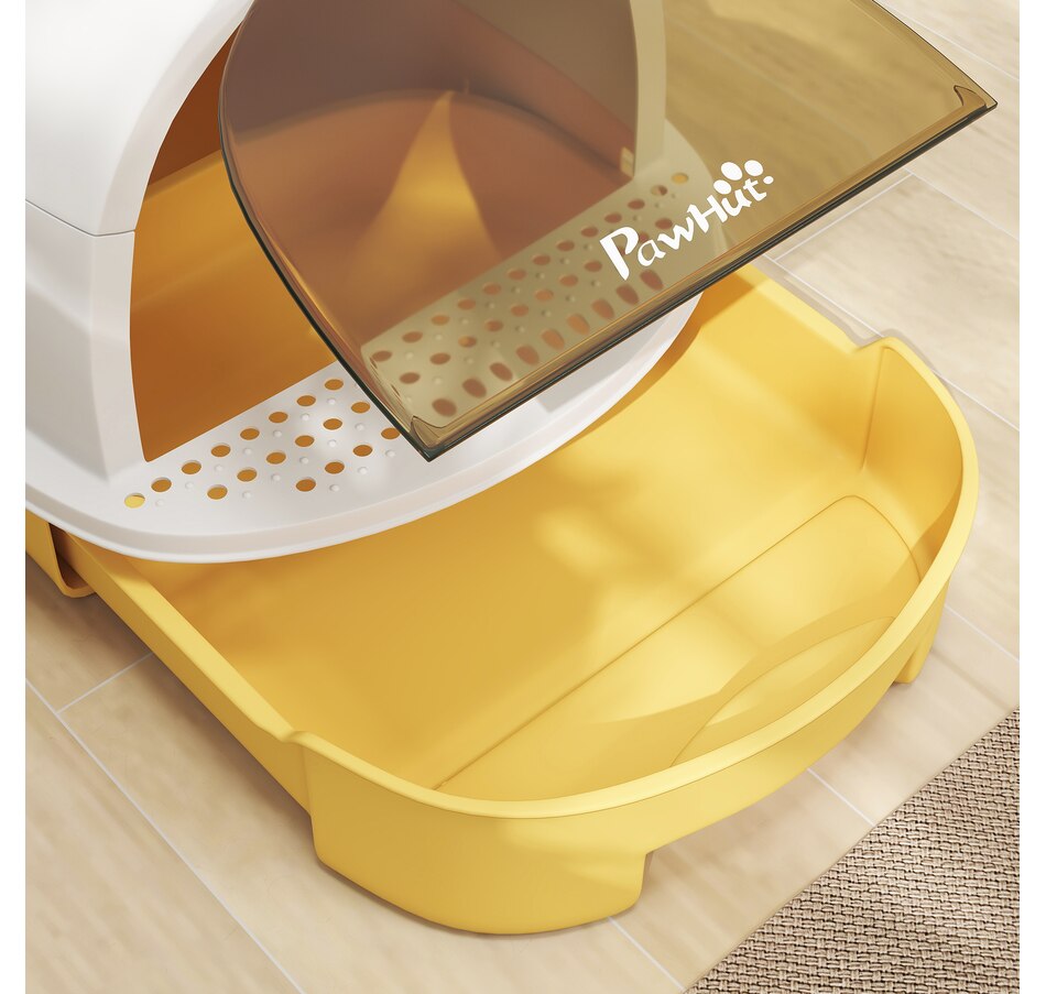 Image 930985_ALTMORE7.jpg, Product 930-985 / Price $50.99, PawHut Cat Litter Box, Enclosed Kitty Litter Box with Lid, Scoop, Yellow from PawHut on TSC.ca's Home & Garden department