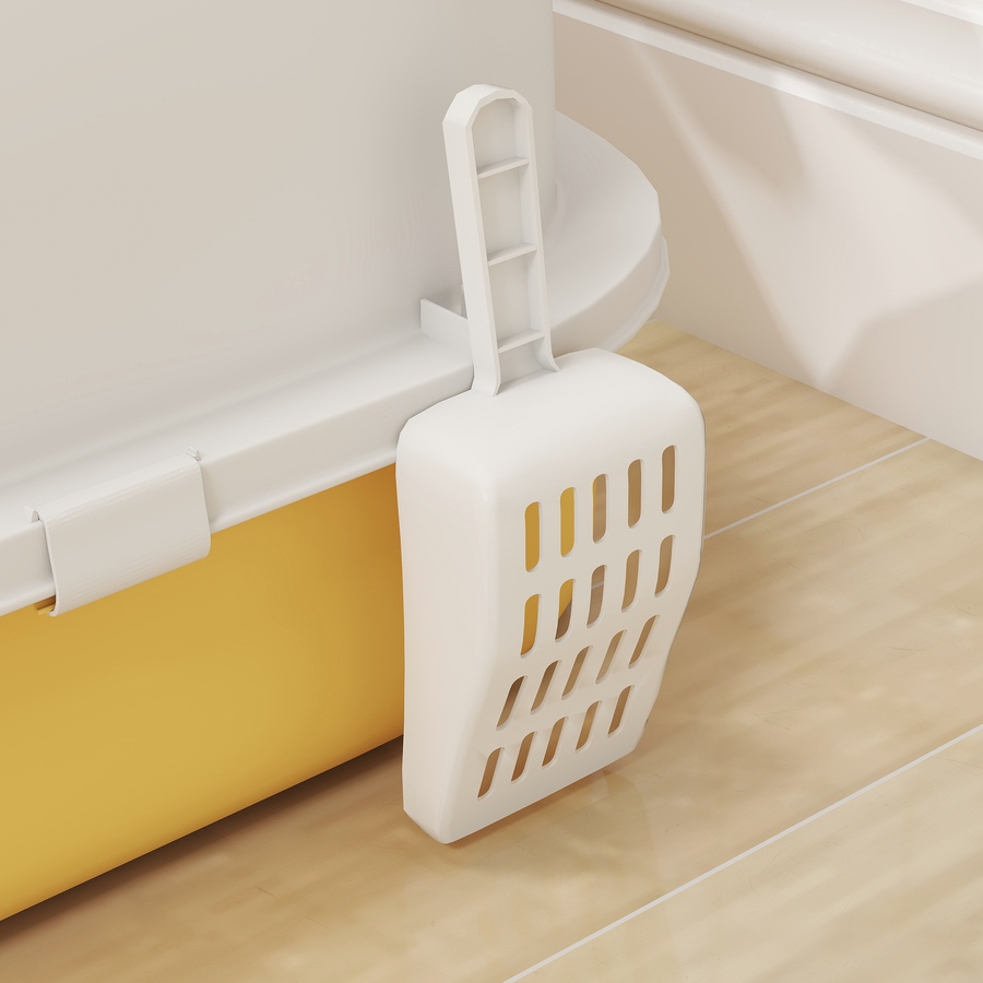 Image 930985_ALTMORE8.jpg, Product 930-985 / Price $49.99, PawHut Cat Litter Box, Enclosed Kitty Litter Box with Lid, Scoop, Yellow from PawHut on TSC.ca's Home & Garden department