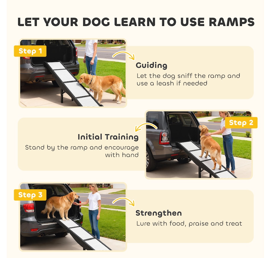Image 930986_ALTMORE7.jpg, Product 930-986 / Price $99.99, PawHut Foldable Dog Car Ramp Non-Slip Surface, Support Leg, 69" x 15.7" from PawHut on TSC.ca's Home & Garden department