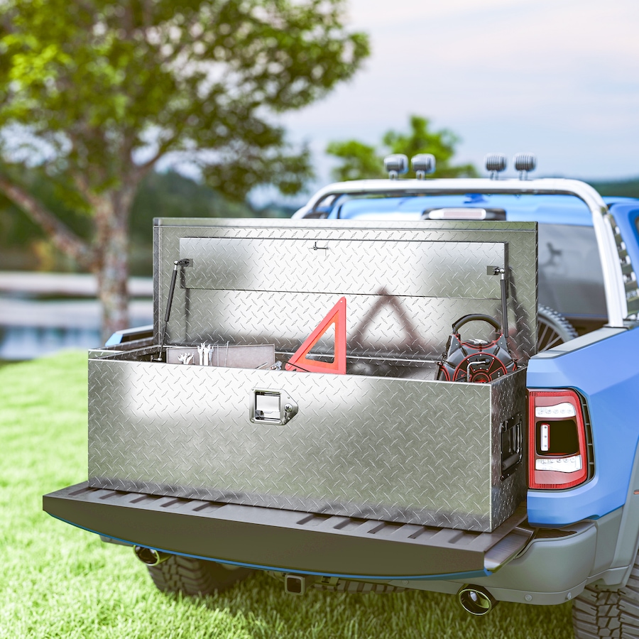 Image 931024_ALTMORE10.jpg, Product 931-024 / Price $114.99 - $229.99, HOMCOM 30/48 Inch Truck Bed Tool Box, Heavy Duty Aluminum Trailer Tongue Box from HOMCOM on TSC.ca's Home & Garden department