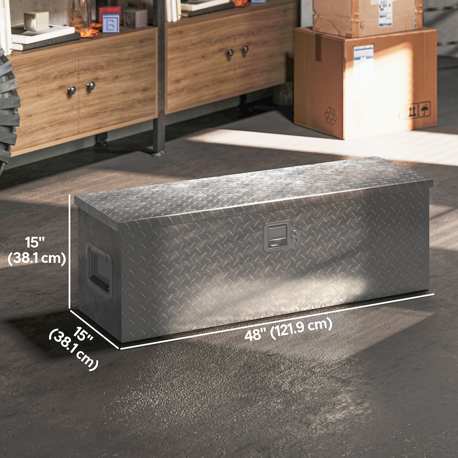 Image 931024_ALTMORE11.jpg, Product 931-024 / Price $114.99 - $229.99, HOMCOM 30/48 Inch Truck Bed Tool Box, Heavy Duty Aluminum Trailer Tongue Box from HOMCOM on TSC.ca's Home & Garden department