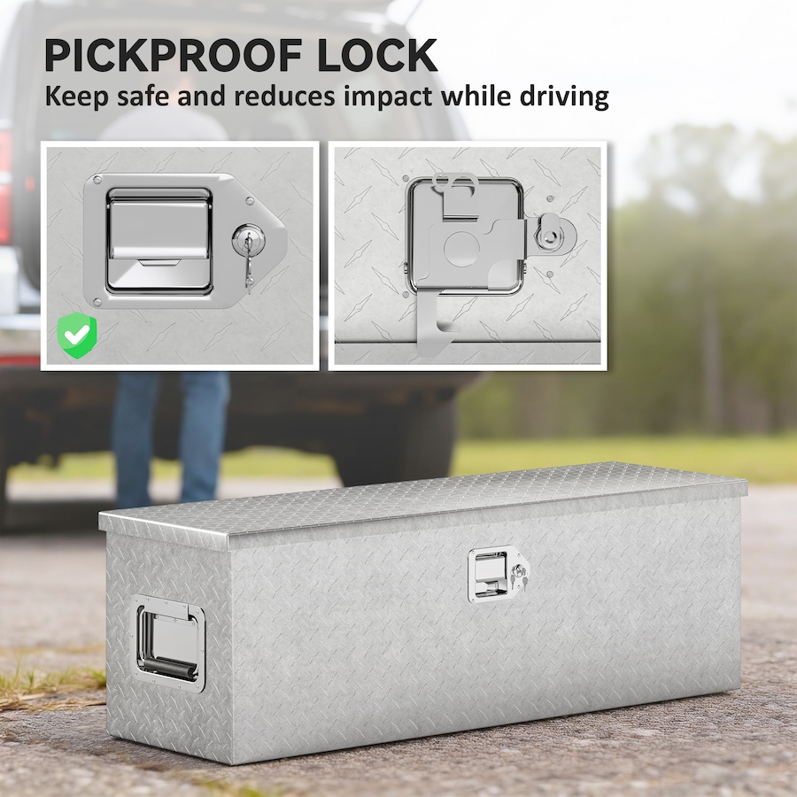 Image 931024_ALTMORE15.jpg, Product 931-024 / Price $114.99 - $229.99, HOMCOM 30/48 Inch Truck Bed Tool Box, Heavy Duty Aluminum Trailer Tongue Box from HOMCOM on TSC.ca's Home & Garden department