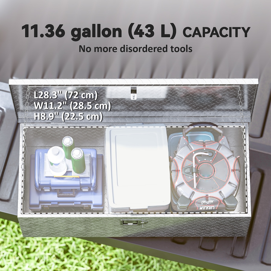 Image 931024_ALTMORE3.jpg, Product 931-024 / Price $114.99 - $229.99, HOMCOM 30/48 Inch Truck Bed Tool Box, Heavy Duty Aluminum Trailer Tongue Box from HOMCOM on TSC.ca's Home & Garden department
