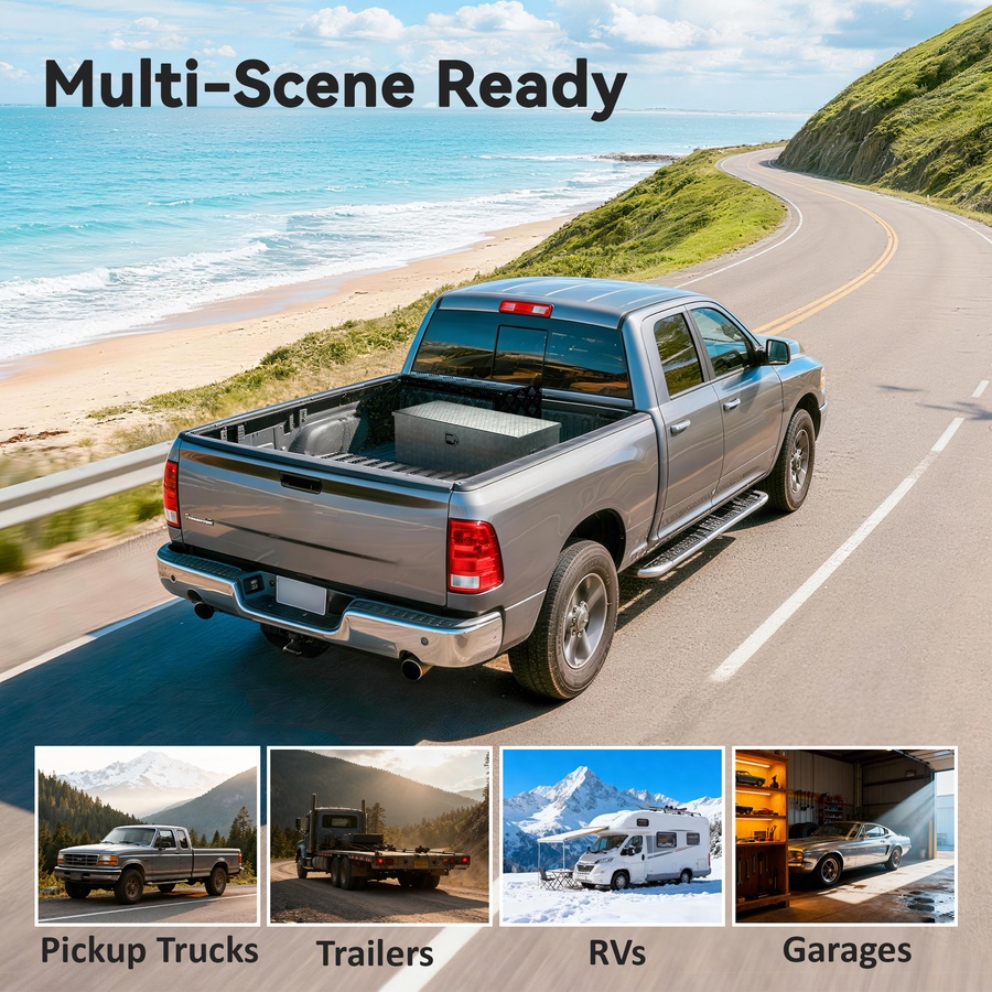 Image 931024_ALTMORE8.jpg, Product 931-024 / Price $114.99 - $229.99, HOMCOM 30/48 Inch Truck Bed Tool Box, Heavy Duty Aluminum Trailer Tongue Box from HOMCOM on TSC.ca's Home & Garden department
