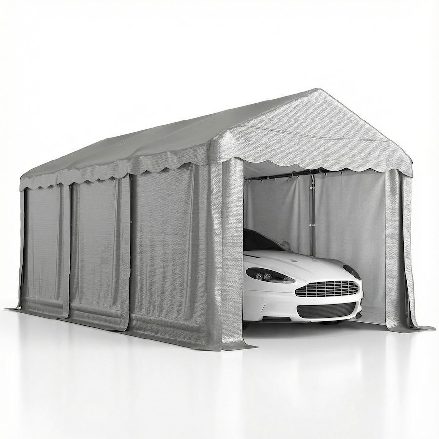 Image 931032.jpg, Product 931-032 / Price $269.99, Outsunny 20' x 10' Outdoor Storage Shed Tent with Roll-up Door, Light Grey from Outsunny on TSC.ca's Home & Garden department