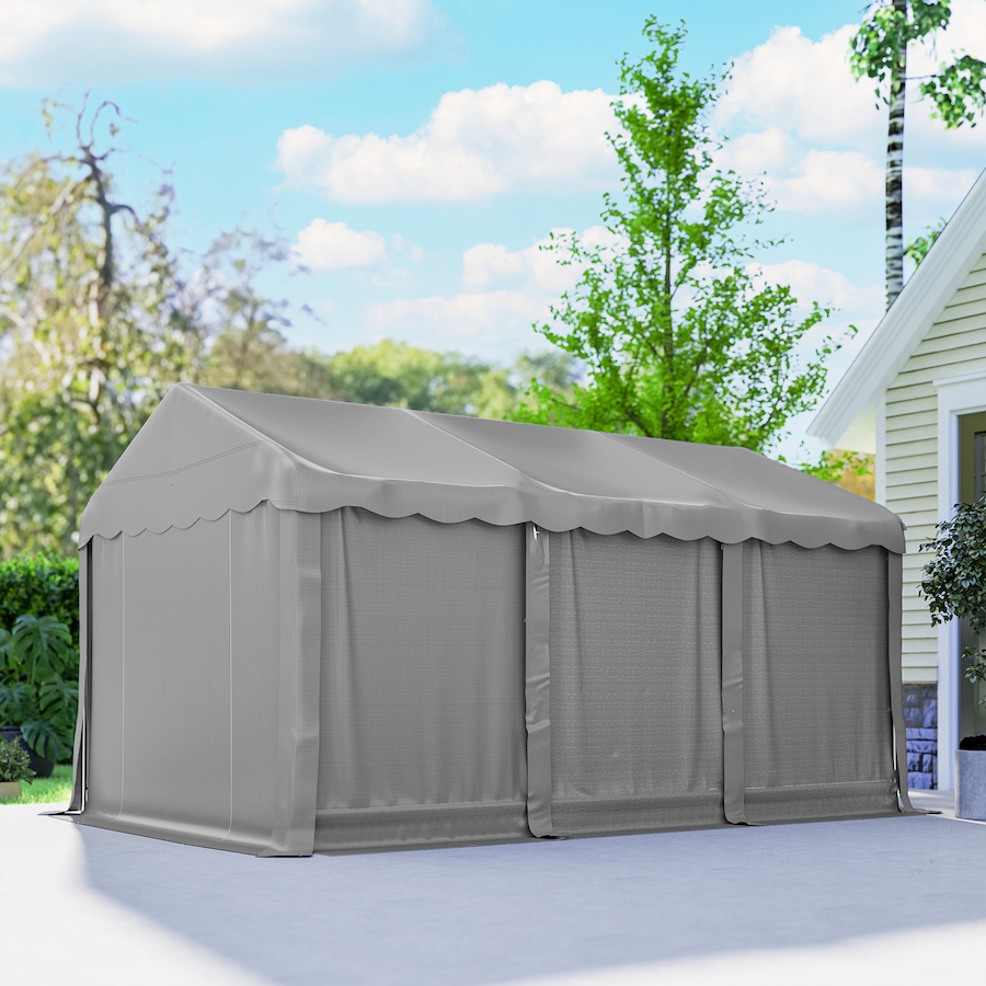 Image 931032_ALTMORE8.jpg, Product 931-032 / Price $269.99, Outsunny 20' x 10' Outdoor Storage Shed Tent with Roll-up Door, Light Grey from Outsunny on TSC.ca's Home & Garden department