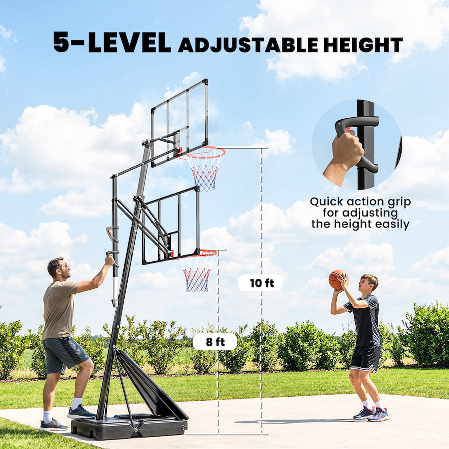 Image 931037_ALTMORE3.jpg, Product 931-037 / Price $239.99, Soozier Portable Basketball Hoop Basketball Goal Height Adjustable 8-10 Ft from Soozier on TSC.ca's Health & Fitness department