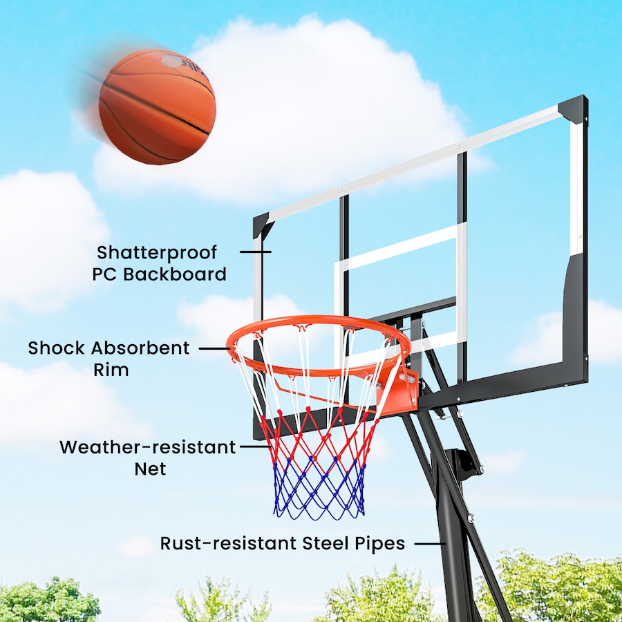 Image 931037_ALTMORE6.jpg, Product 931-037 / Price $239.99, Soozier Portable Basketball Hoop Basketball Goal Height Adjustable 8-10 Ft from Soozier on TSC.ca's Health & Fitness department