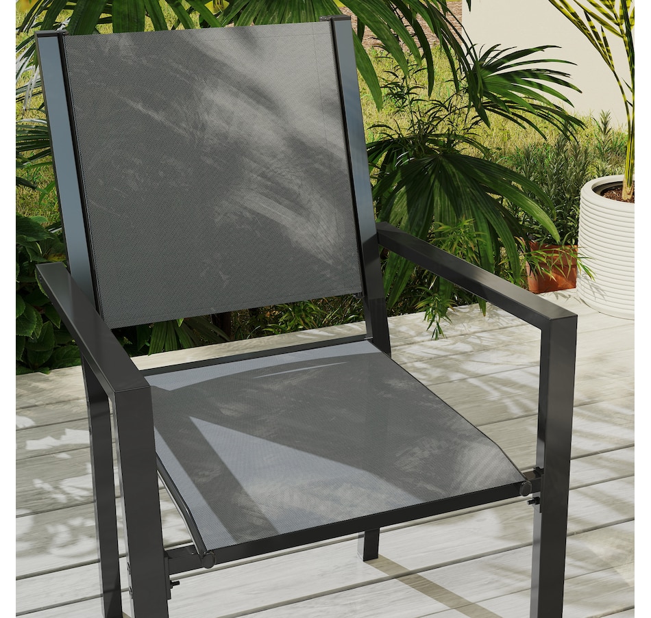 Image 931041_ALTMORE8.jpg, Product 931-041 / Price $439.99, Outsunny 7 Piece Outdoor Dining Set w/ 6 Stackable Chairs & Rectangle Table from Outsunny on TSC.ca's Home & Garden department