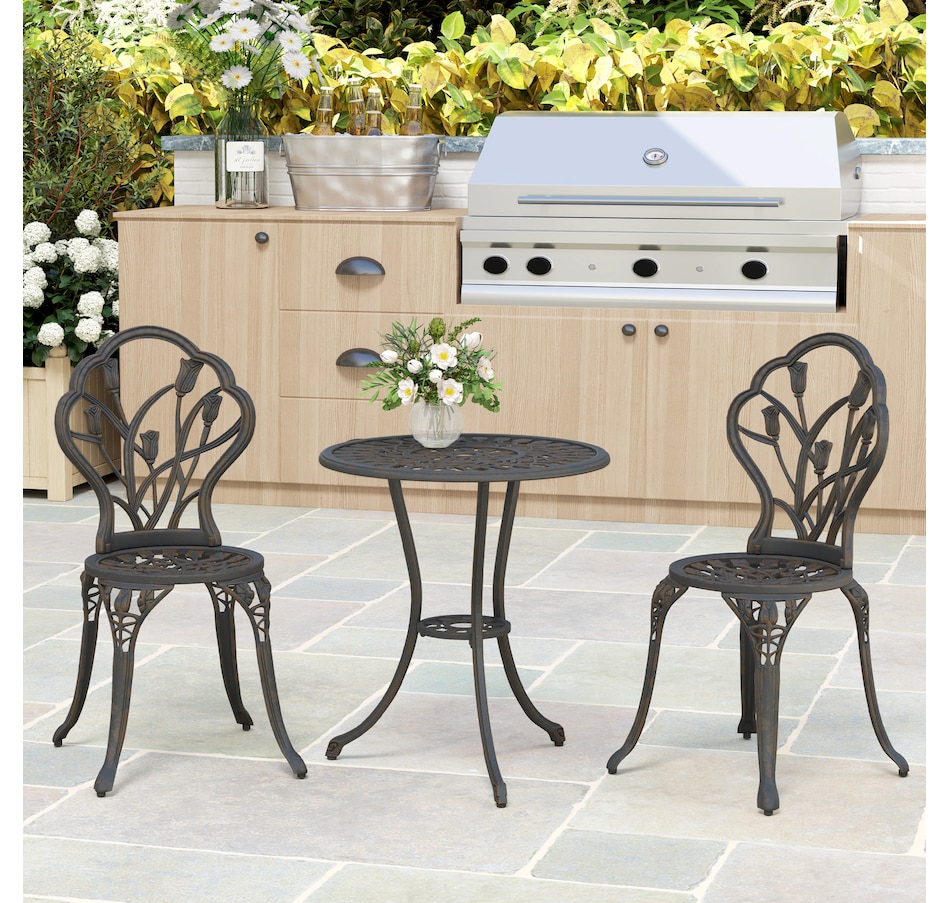 Image 931043_ALTMORE8.jpg, Product 931-043 / Price $209.99, Outsunny 3 Pieces Patio Bistro Set for Balcony, Bronze from Outsunny on TSC.ca's Home & Garden department