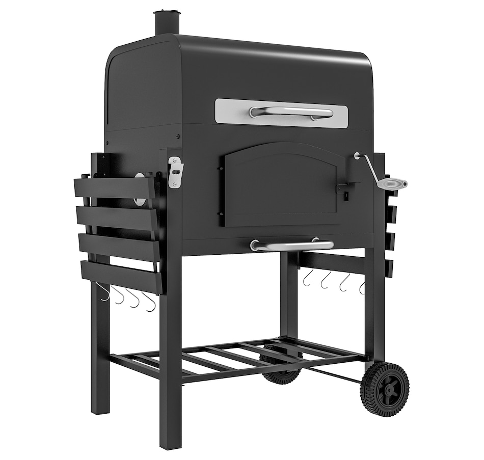Image 931057.jpg, Product 931-057 / Price $259.99, Outsunny Charcoal Smoker, BBQ with Adjustable Charcoal Height, Black from Outsunny on TSC.ca's department