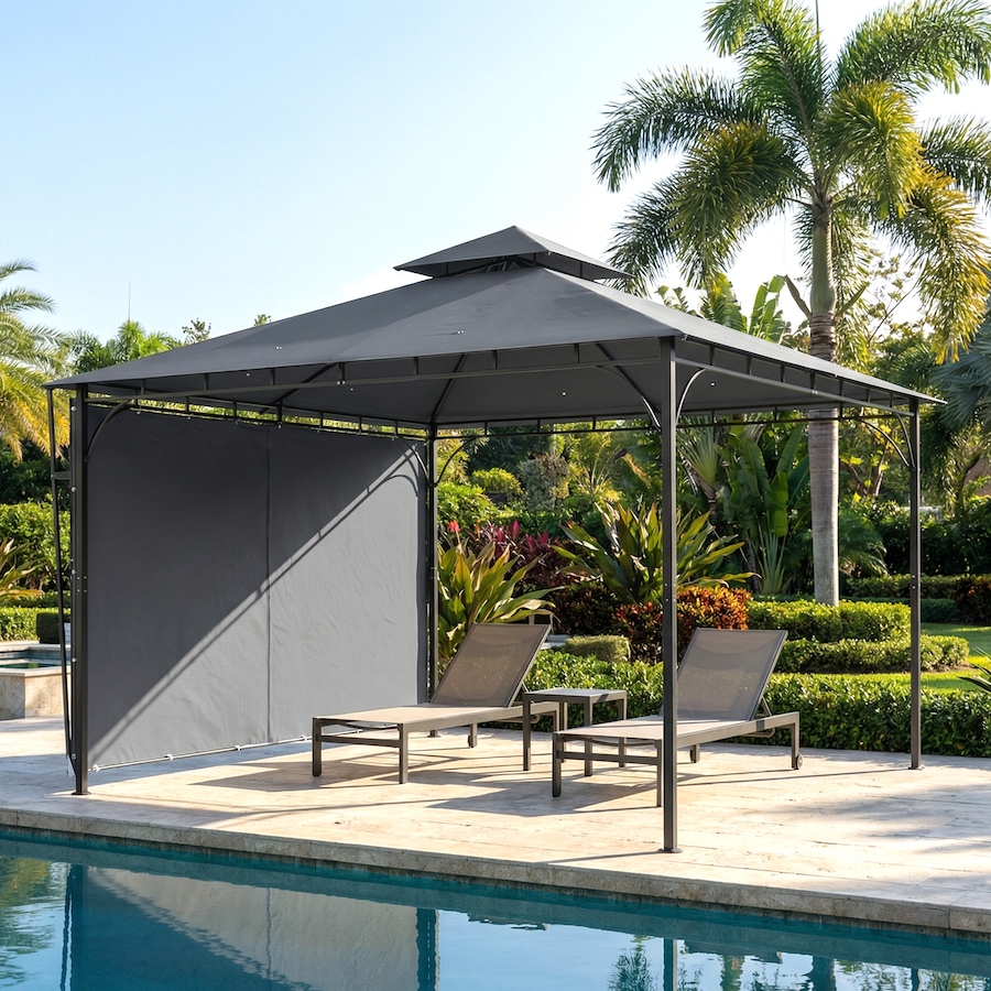 Image 931074_ALTMORE1.jpg, Product 931-074 / Price $204.99, Outsunny Patio Gazebo Extendable Shade 10.5′ x 10.5′, Dark Grey from Outsunny on TSC.ca's Home & Garden department