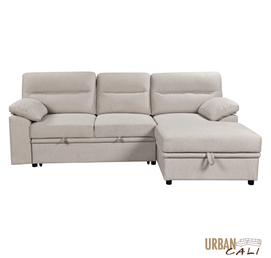 Image 931079_ALTMORE19.jpg, Product 931-079 / Price $1,779.99, Urban Cali Malibu 94.5" Wide Sleeper Sectional Sofa Bed with Pull Down Tray, Cupholders Wireless Charger and Storage Chaise from Urban Cali on TSC.ca's Home & Garden department