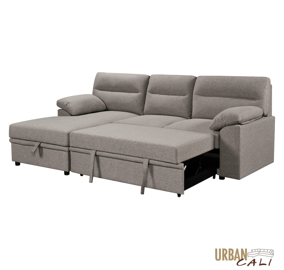 Image 931079_ALTMORE24.jpg, Product 931-079 / Price $1,779.99, Urban Cali Malibu 94.5" Wide Sleeper Sectional Sofa Bed with Pull Down Tray, Cupholders Wireless Charger and Storage Chaise from Urban Cali on TSC.ca's Home & Garden department