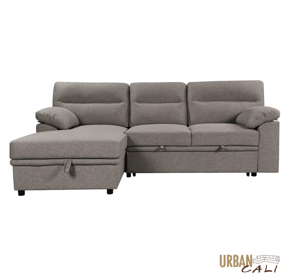Image 931079_ALTMORE28.jpg, Product 931-079 / Price $1,779.99, Urban Cali Malibu 94.5" Wide Sleeper Sectional Sofa Bed with Pull Down Tray, Cupholders Wireless Charger and Storage Chaise from Urban Cali on TSC.ca's Home & Garden department