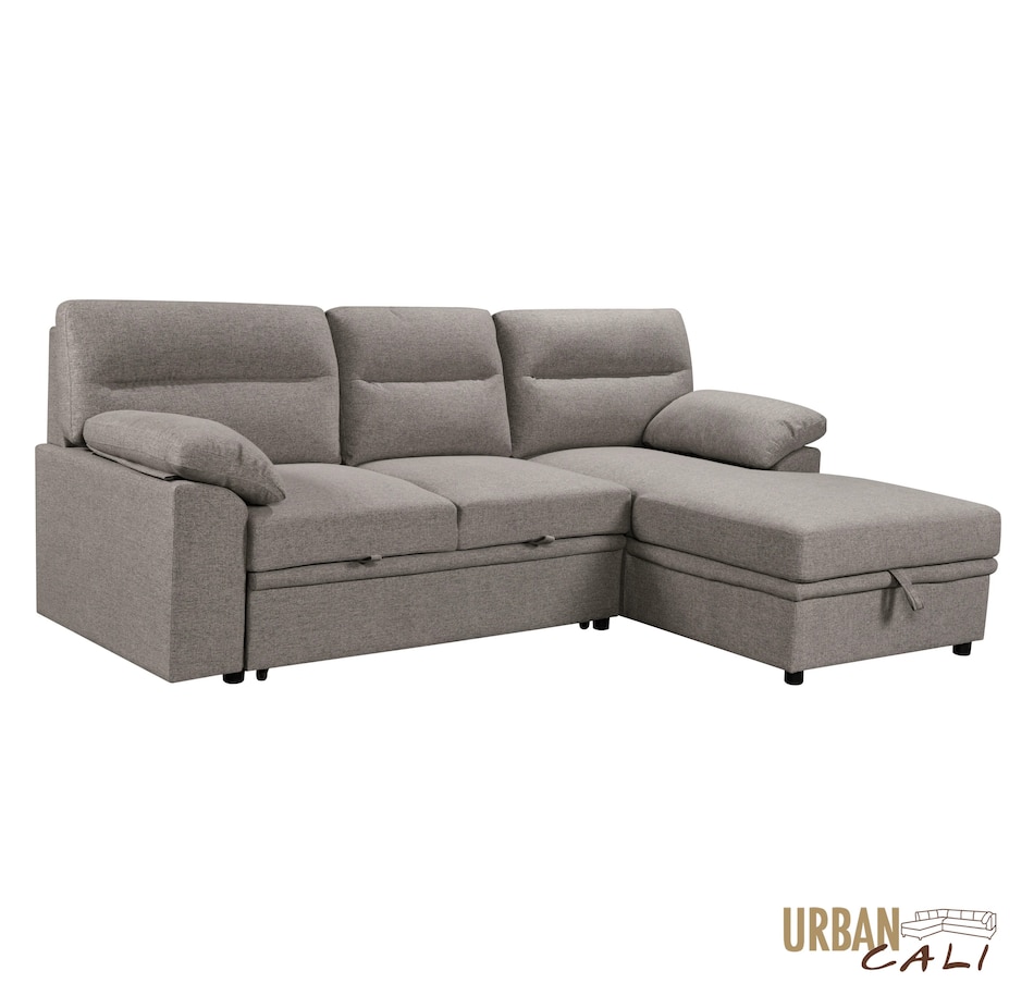 Image 931079_ALTMORE37.jpg, Product 931-079 / Price $1,779.99, Urban Cali Malibu 94.5" Wide Sleeper Sectional Sofa Bed with Pull Down Tray, Cupholders Wireless Charger and Storage Chaise from Urban Cali on TSC.ca's Home & Garden department